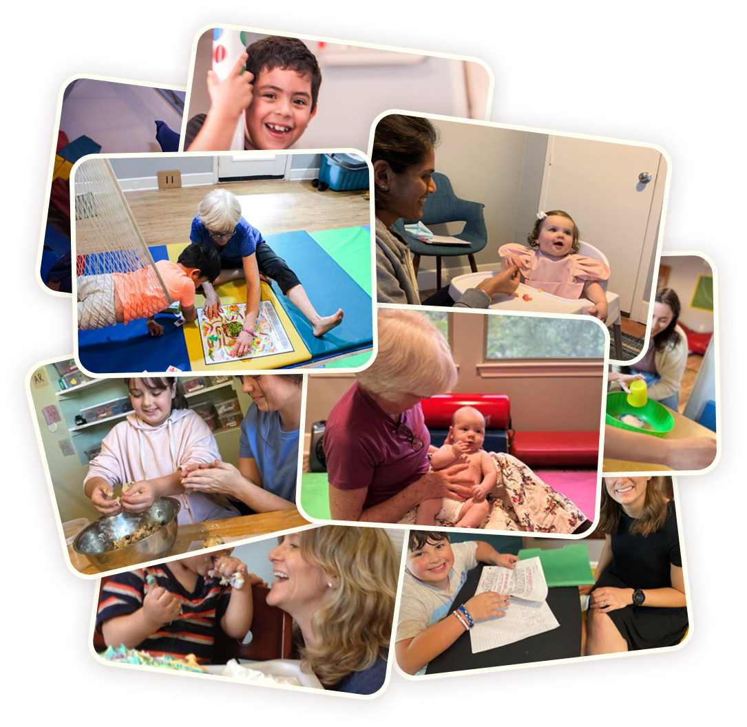 Children and therapists at work in the KidWorks clinic