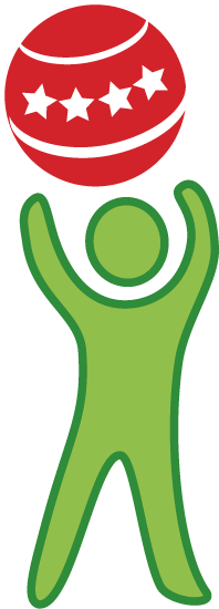 Illustration of a child throwing a ball